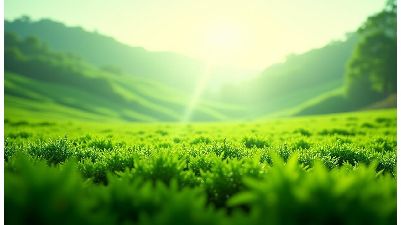 発酵食品と抹茶畑の風景